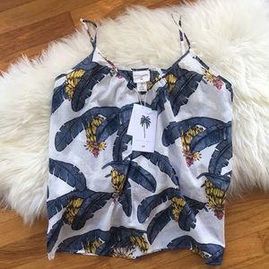 H&M x Desmond & Dempsey Banana Leaves Cotton Top